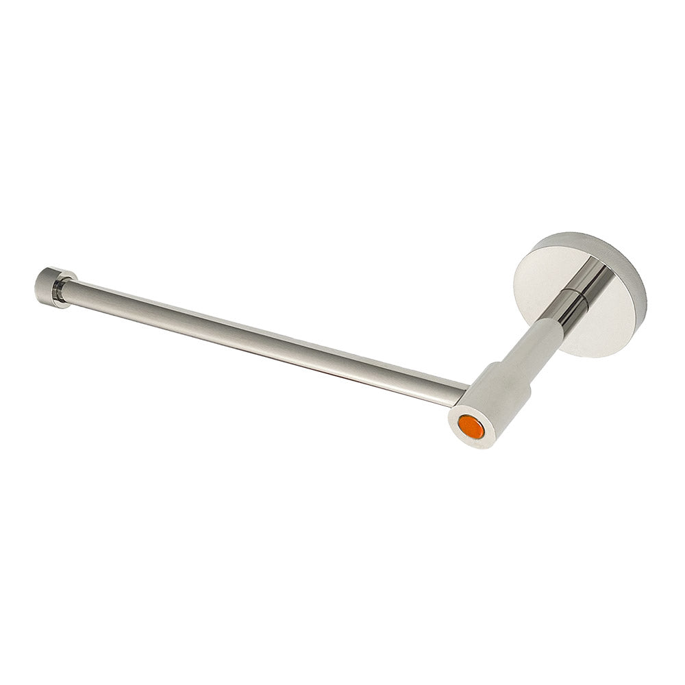 Nickel and orange color Head hand towel bar Dutton Brown hardware