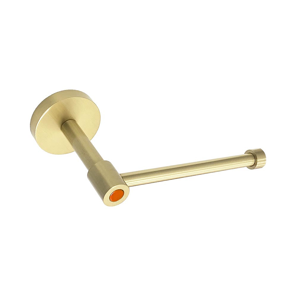 Brass and orange color Head tissue holder Dutton Brown hardware