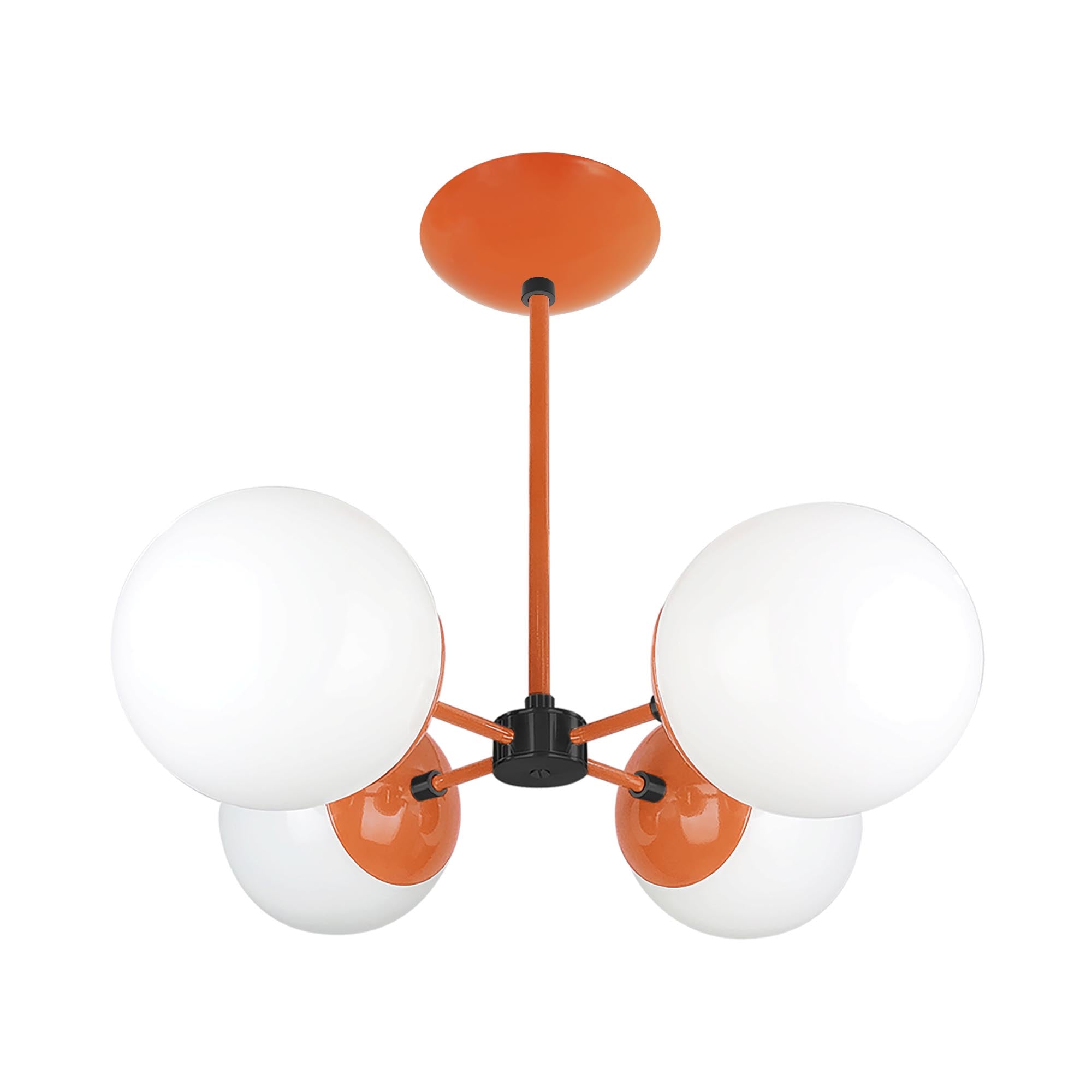 Black and orange color Orbi chandelier Dutton Brown lighting