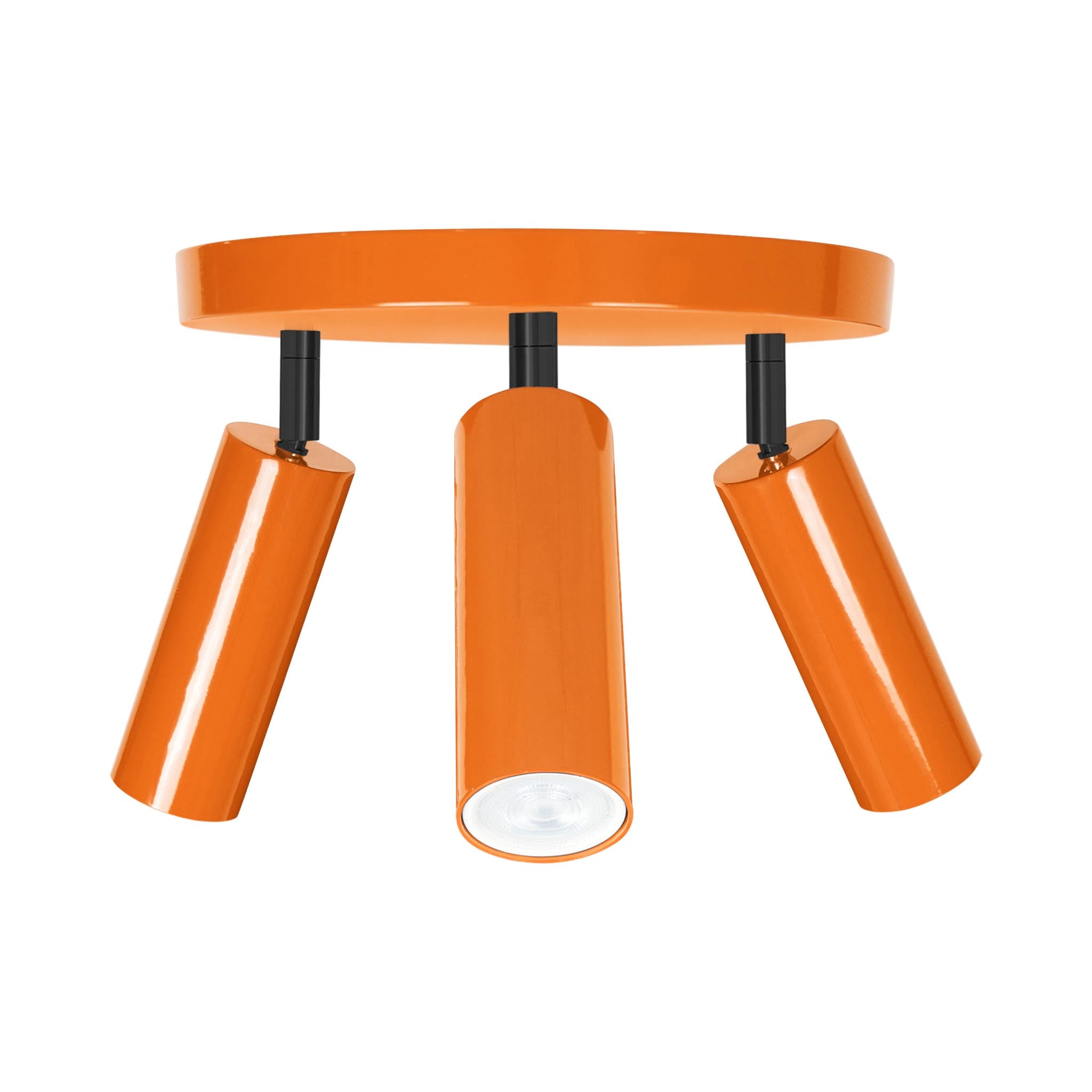Black and orange color Pose flush mount Dutton Brown lighting