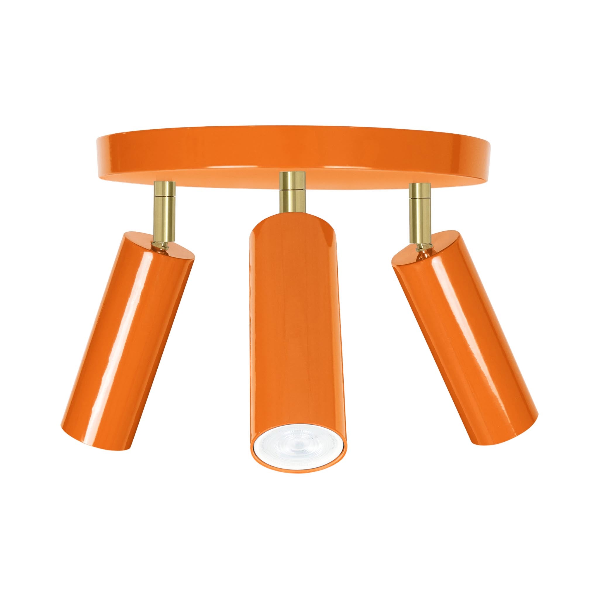 Brass and orange color Pose flush mount Dutton Brown lighting