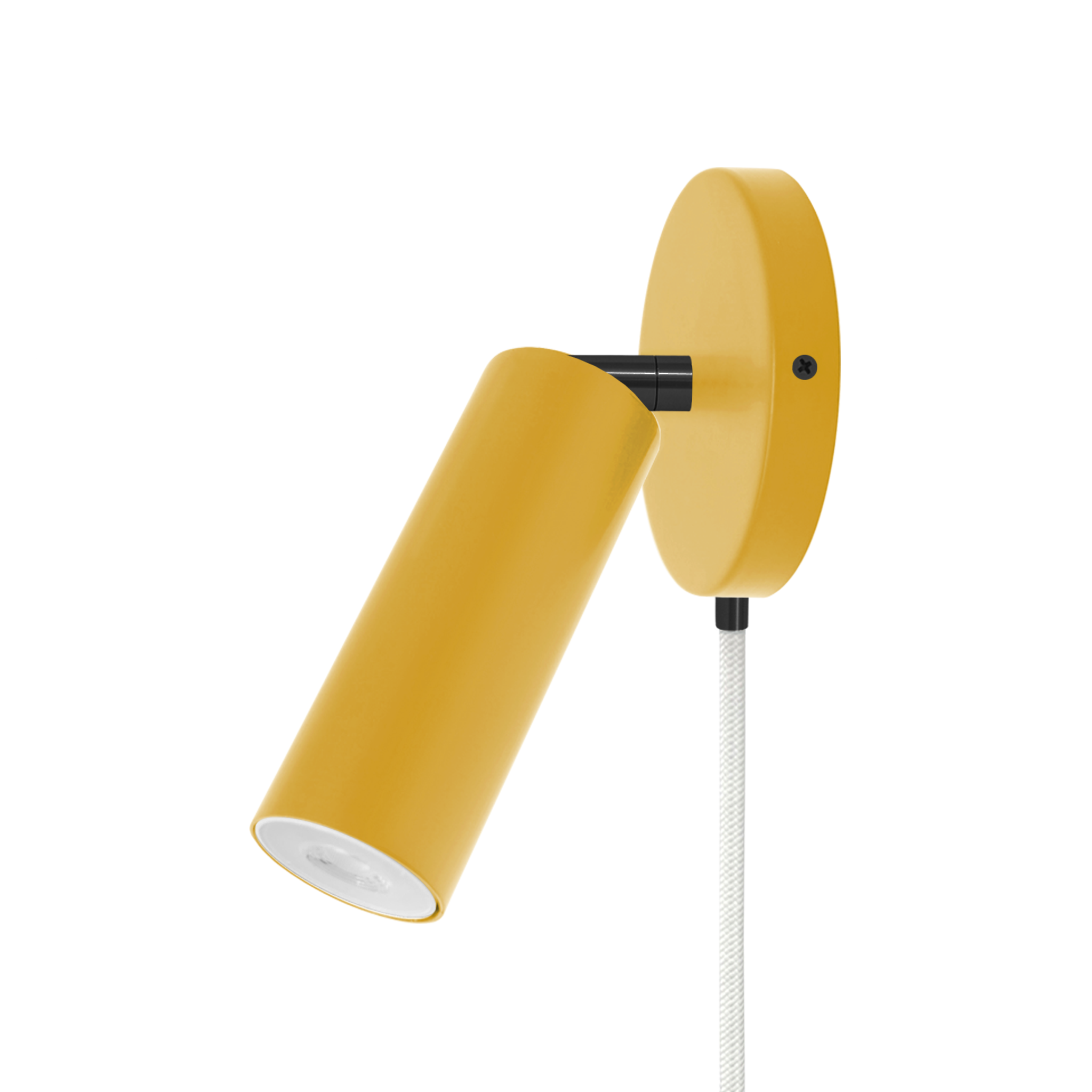Black and ochre color Reader plug-in sconce no arm Dutton Brown lighting