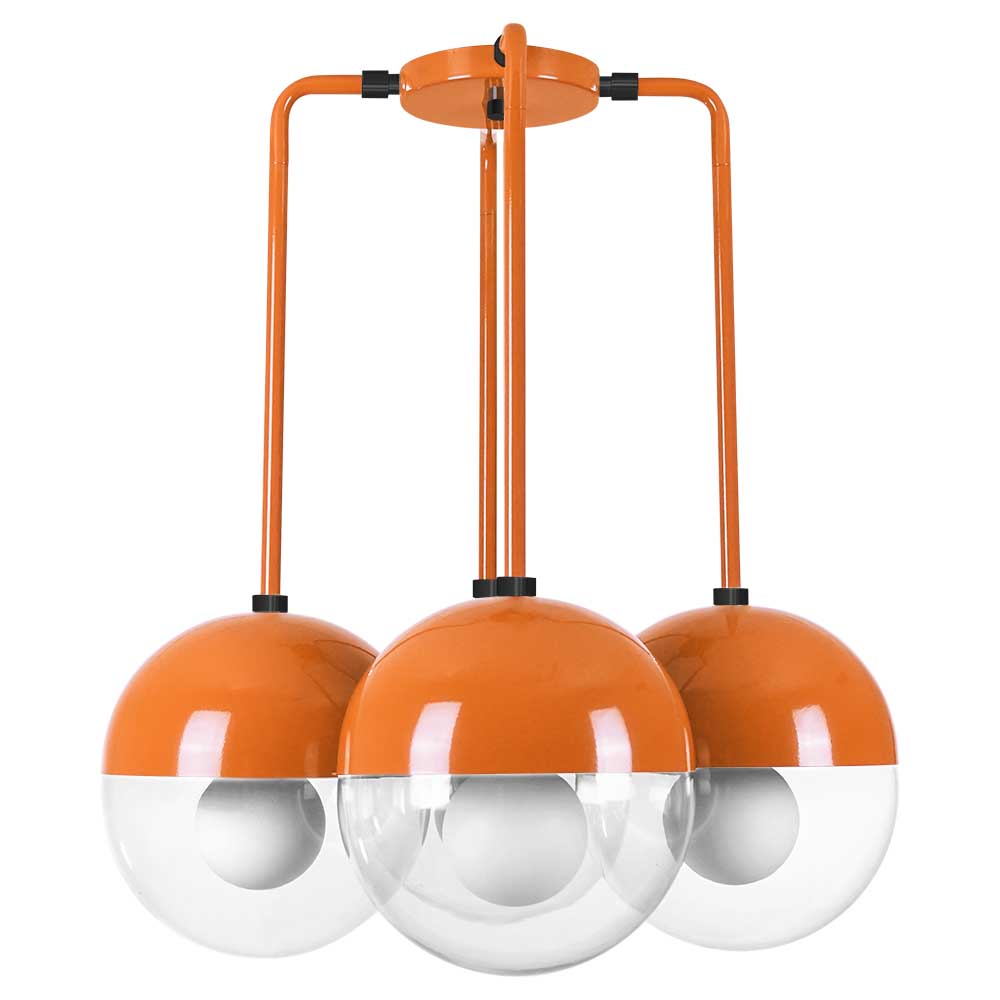 Black and orange color Tetra chandelier Dutton Brown lighting