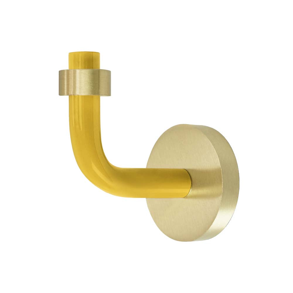 Brass and ochre color Snug hook Dutton Brown hardware