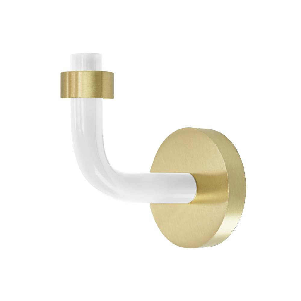 Brass and white color Snug hook Dutton Brown hardware