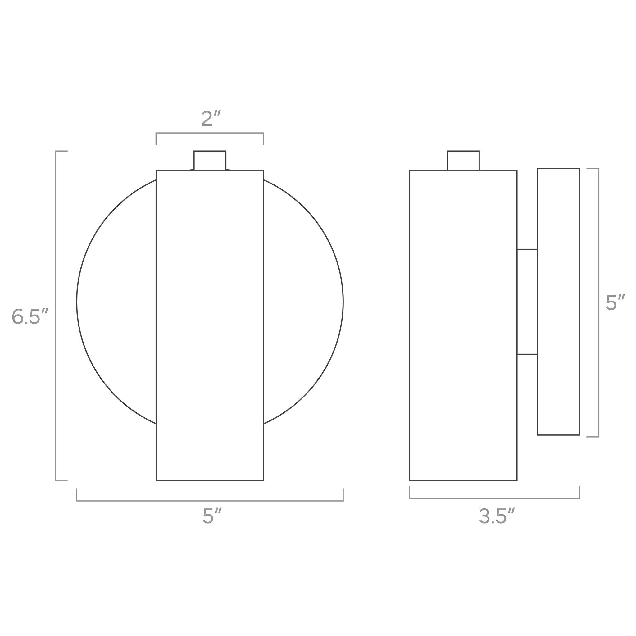 ISO drawing color Display sconce Dutton Brown lighting
