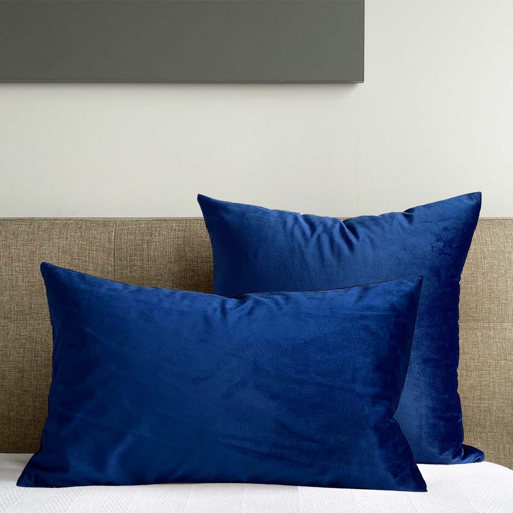 velvet pillow cover dark blue Dutton Brown