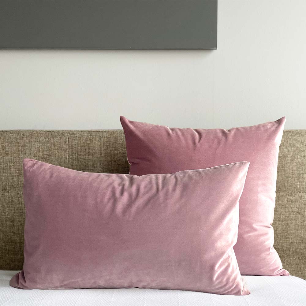 velvet pillow cover dark pink Dutton Brown