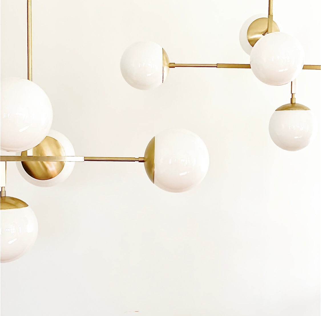 Brass Big Prisma chandelier 42" Dutton Brown lighting _hover