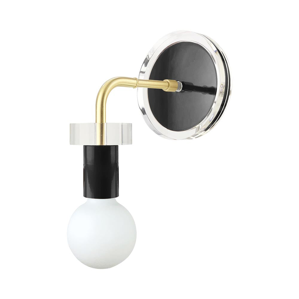 Brass and black color Adore sconce Dutton Brown lighting