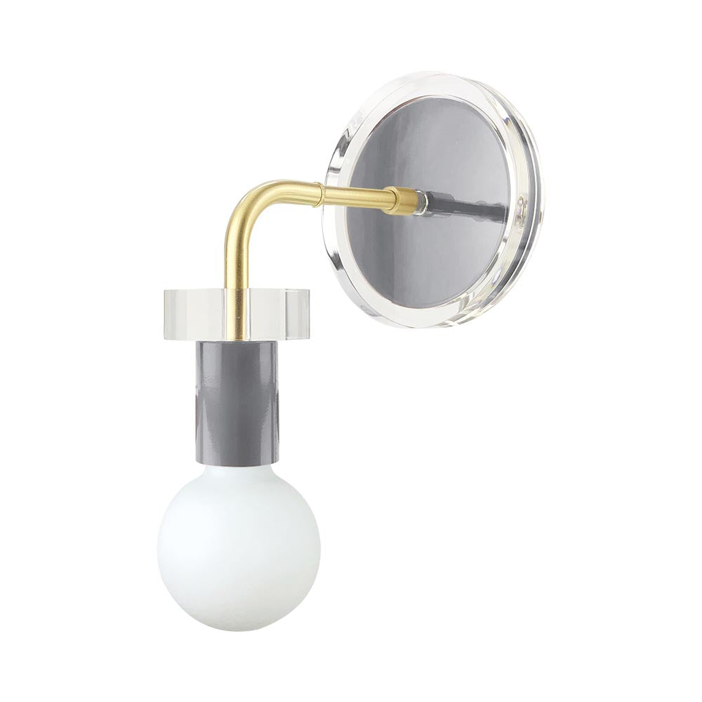 Brass and charcoal color Adore sconce Dutton Brown lighting