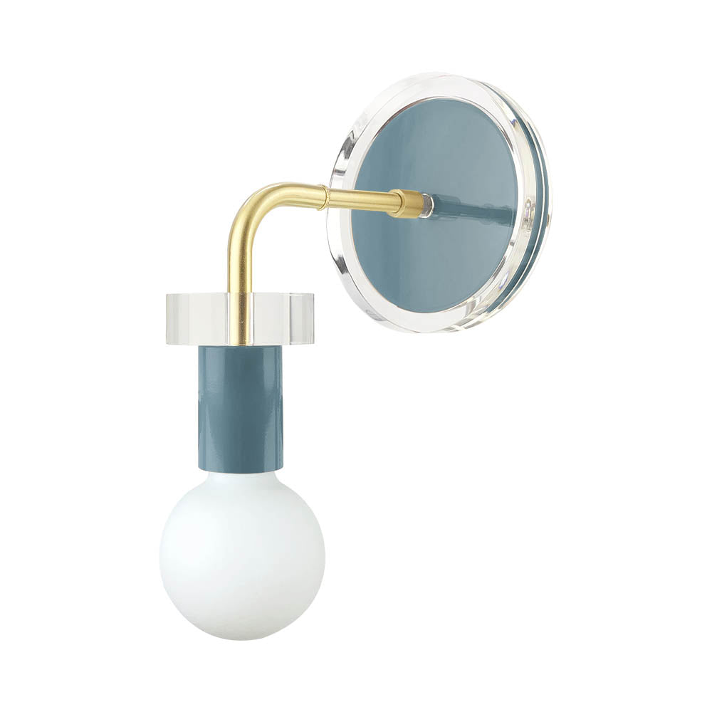 Brass and lagoon color Adore sconce Dutton Brown lighting