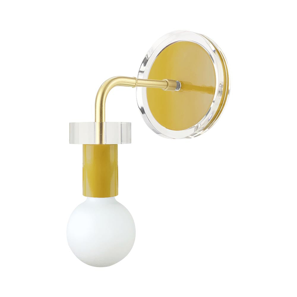 Brass and ochre color Adore sconce Dutton Brown lighting