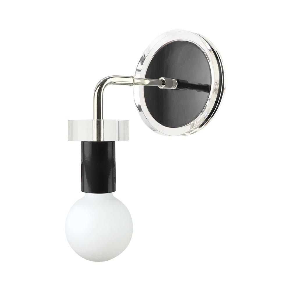 Nickel and black color Adore sconce Dutton Brown lighting