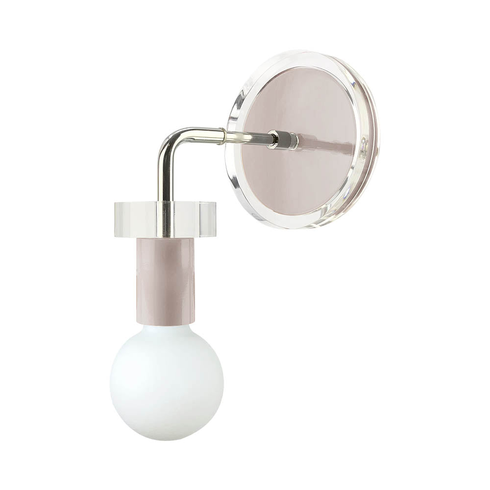 Nickel and barely color Adore sconce Dutton Brown lighting