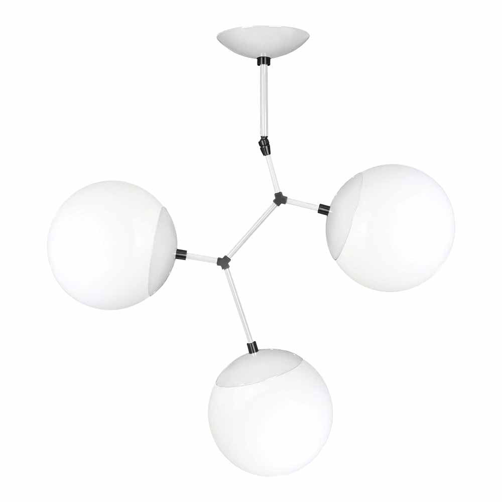 Black and white color Astar 3 chandelier Dutton Brown lighting