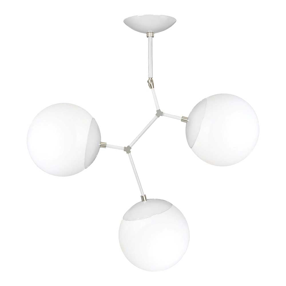 Nickel and white color Astar 3 chandelier Dutton Brown lighting