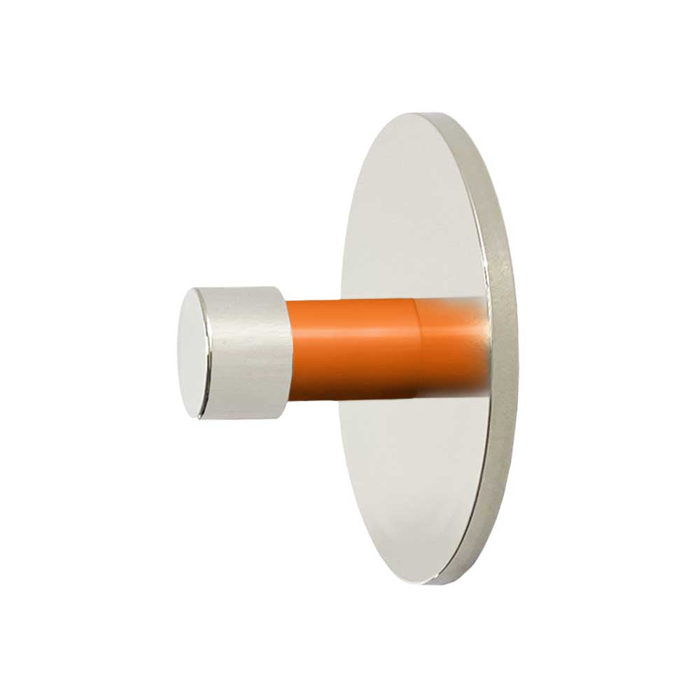 Nickel and orange color Bae knob Dutton Brown hardware