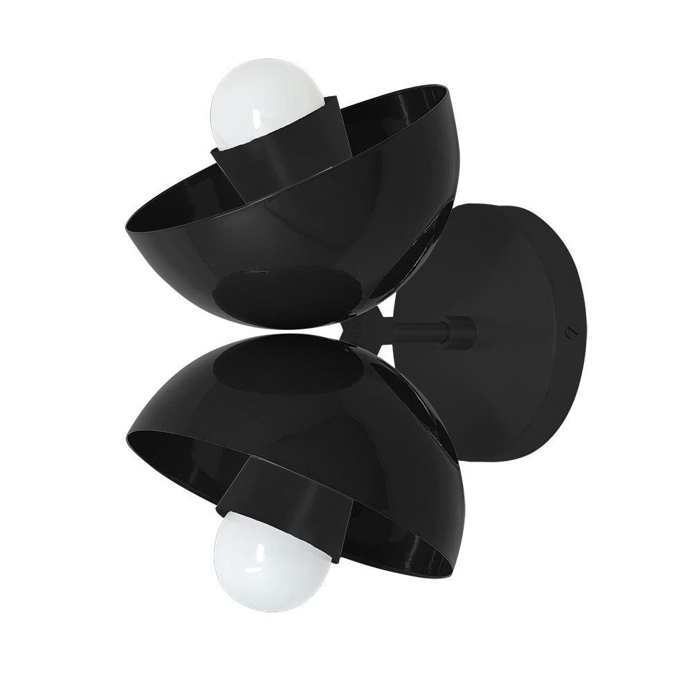 Black and black color Beso sconce Dutton Brown lighting