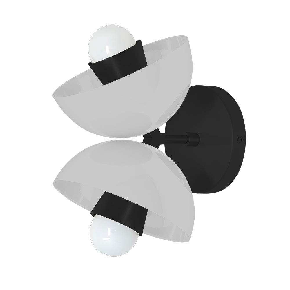 Black and chalk color Beso sconce Dutton Brown lighting