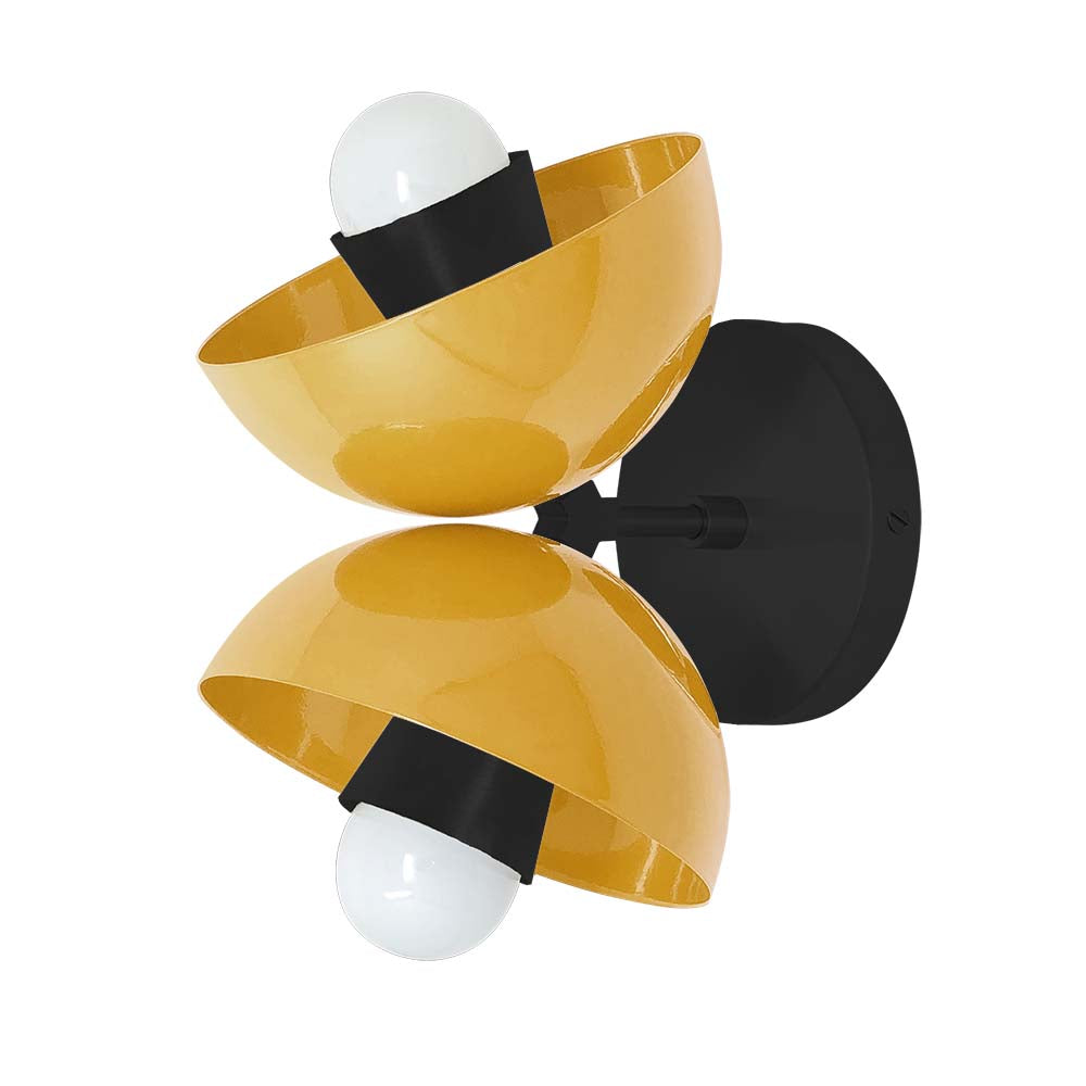 Black and ochre color Beso sconce Dutton Brown lighting
