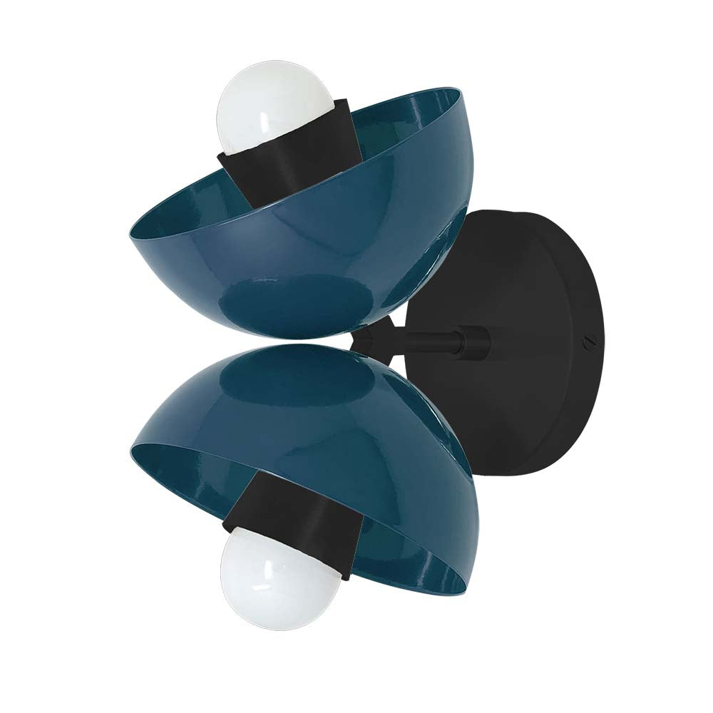 Black and slate blue color Beso sconce Dutton Brown lighting