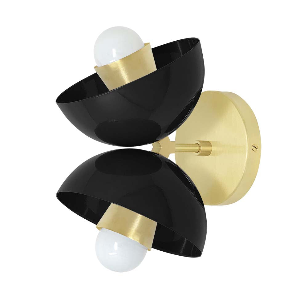 Brass and black color Beso sconce Dutton Brown lighting