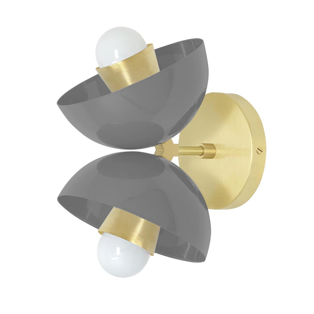 Brass and charcoal color Beso sconce Dutton Brown lighting