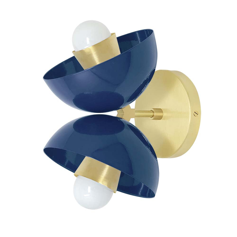 Brass and cobalt color Beso sconce Dutton Brown lighting