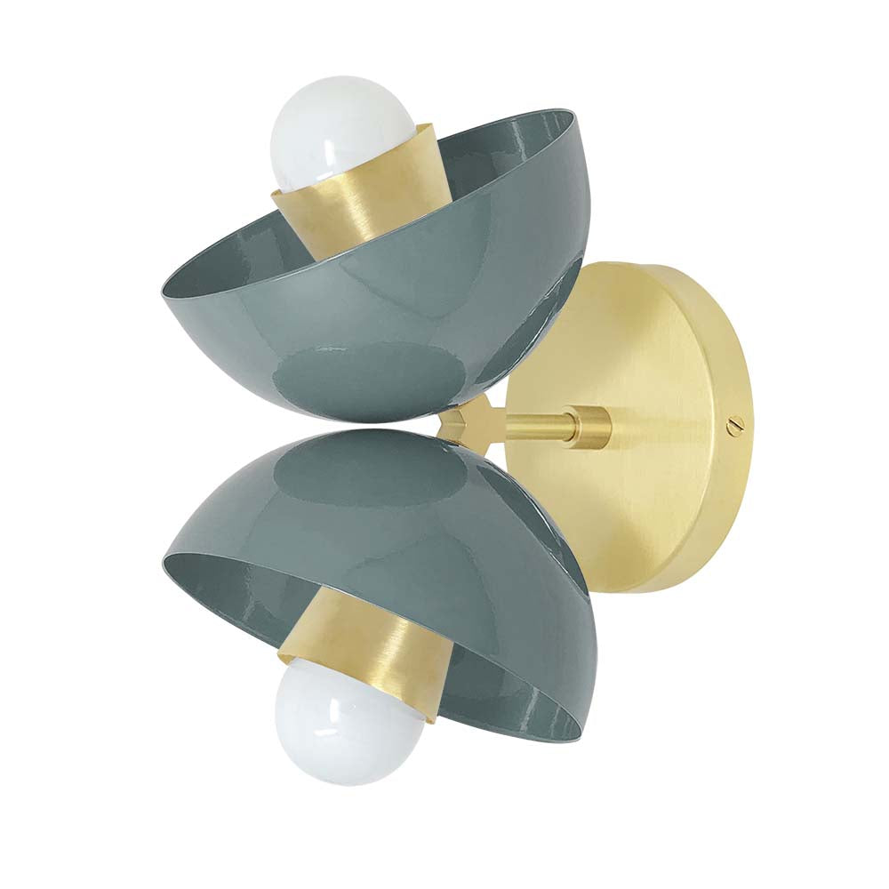 Brass and lagoon color Beso sconce Dutton Brown lighting