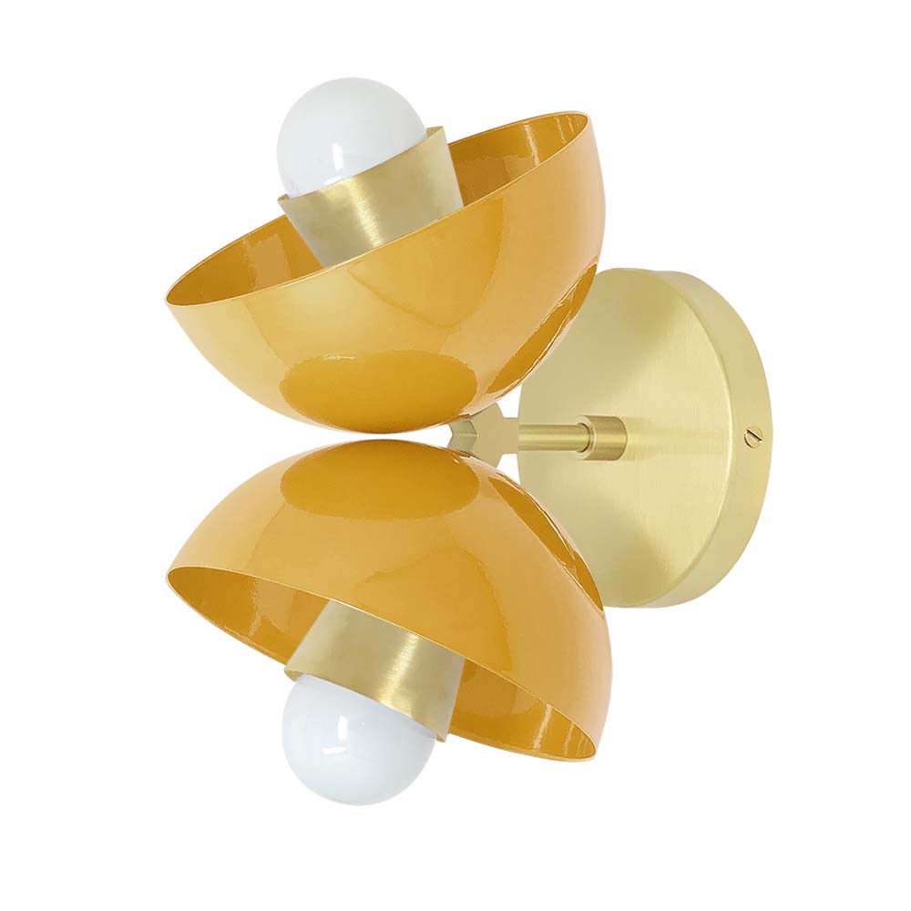 Brass and ochre color Beso sconce Dutton Brown lighting