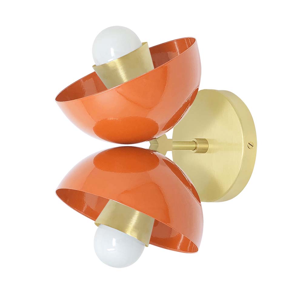 Brass and orange color Beso sconce Dutton Brown lighting