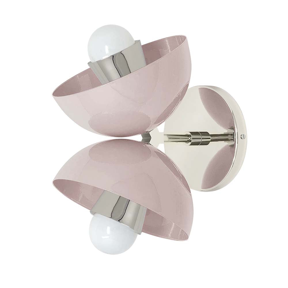Nickel and barely color Beso sconce Dutton Brown lighting