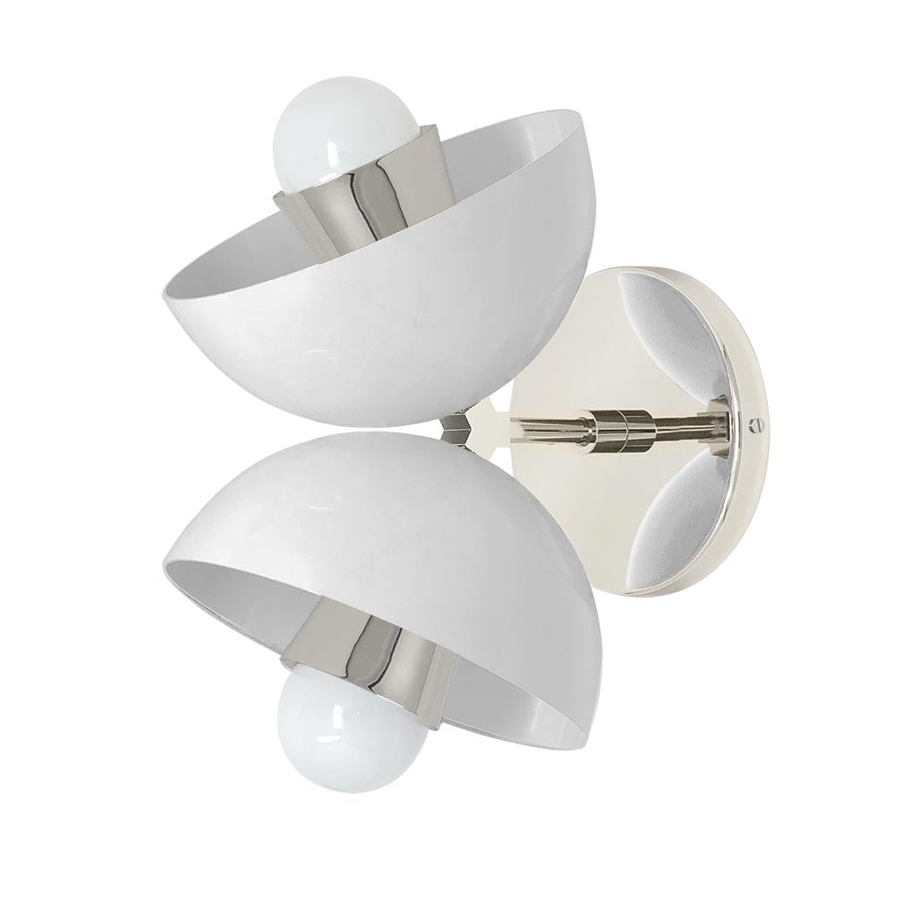 Nickel and chalk color Beso sconce Dutton Brown lighting