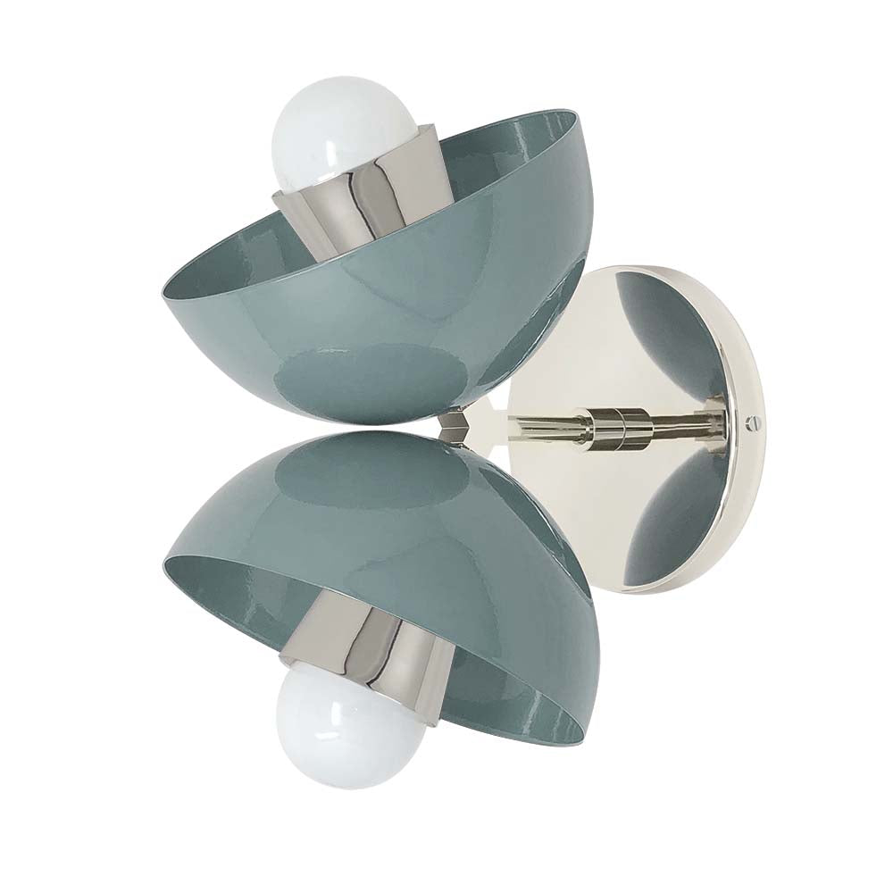 Nickel and python green color Beso sconce Dutton Brown lighting