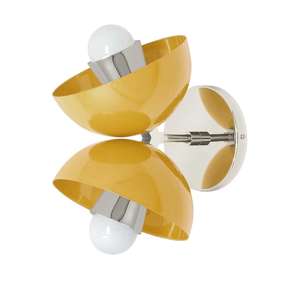Nickel and ochre color Beso sconce Dutton Brown lighting