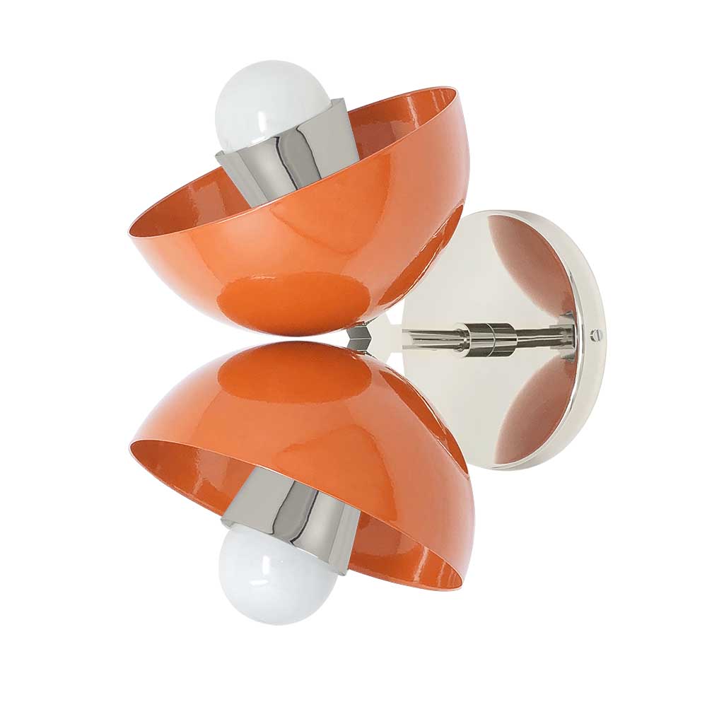 Nickel and orange color Beso sconce Dutton Brown lighting