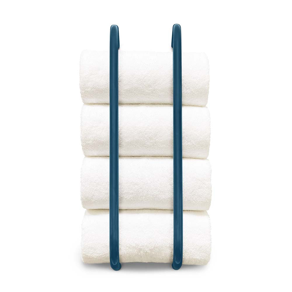 Slate blue color Beyond towel rack Dutton Brown hardware