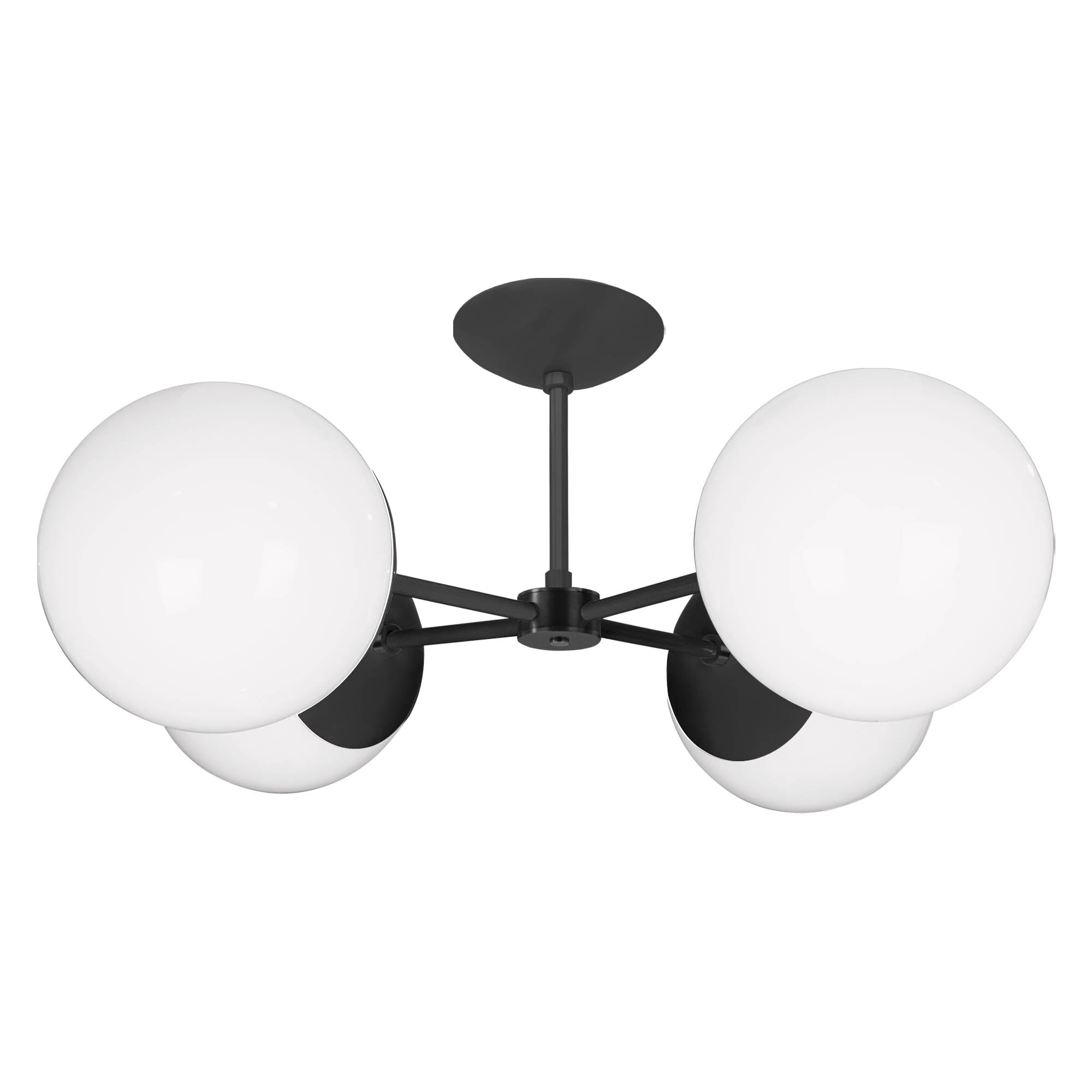 Black Big Orbi flush mount Dutton Brown lighting