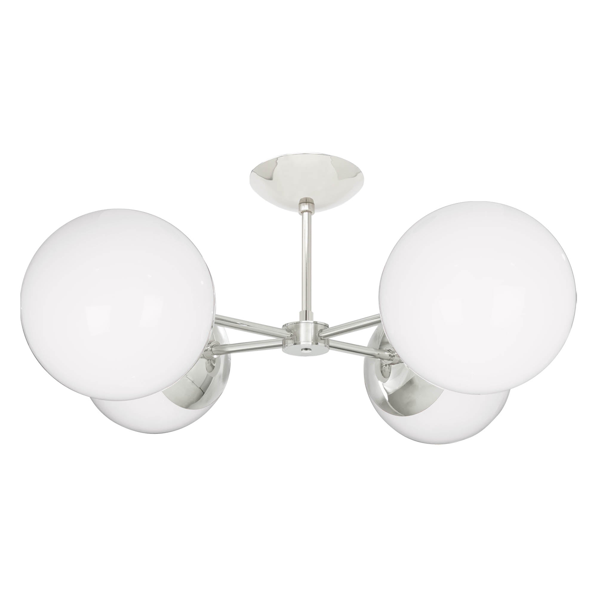 Nickel Big Orbi flush mount Dutton Brown lighting