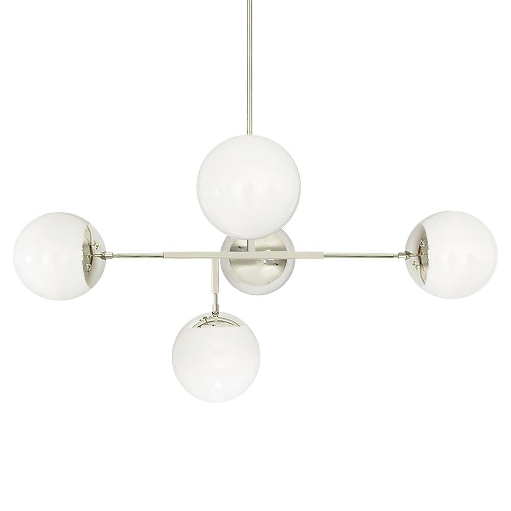 Nickel Big Prisma chandelier 42" Dutton Brown lighting