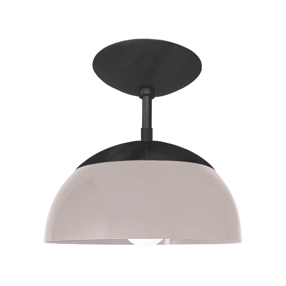 Black and barely color Cadbury flush mount 10" Dutton Brown lighting