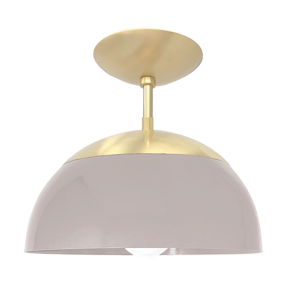 Brass and barely color Cadbury flush mount 12" Dutton Brown lighting