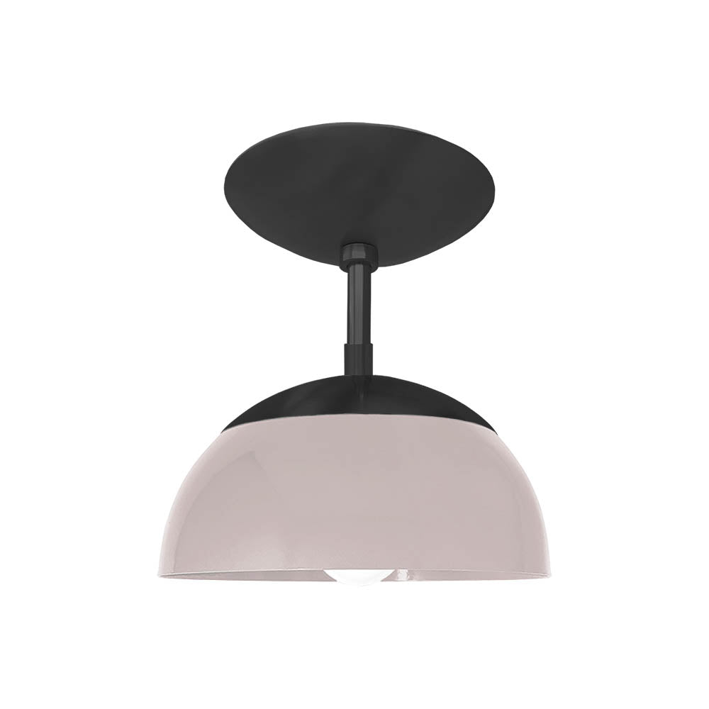 Black and barely color Cadbury flush mount 8" Dutton Brown lighting