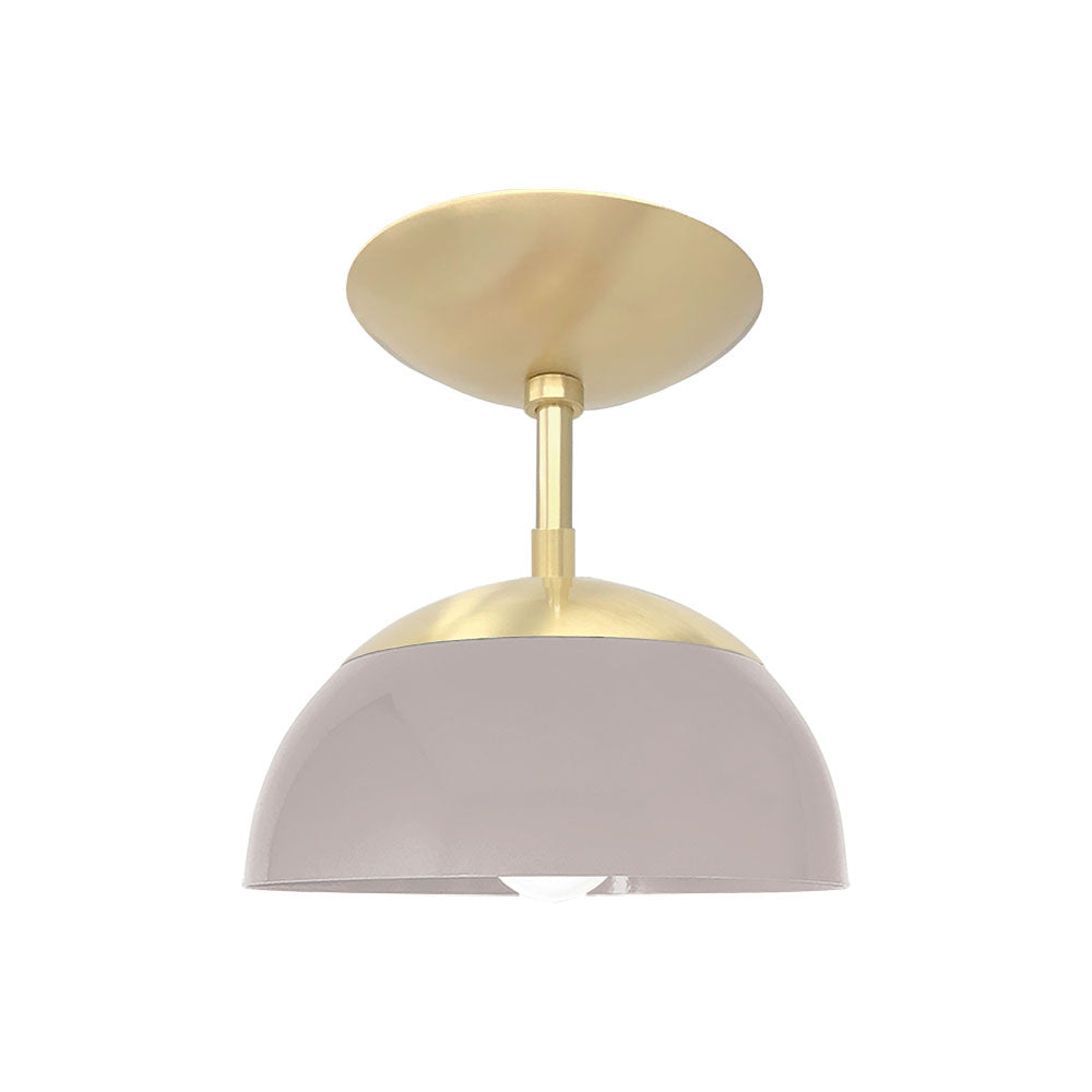 Brass and barely color Cadbury flush mount 8" Dutton Brown lighting