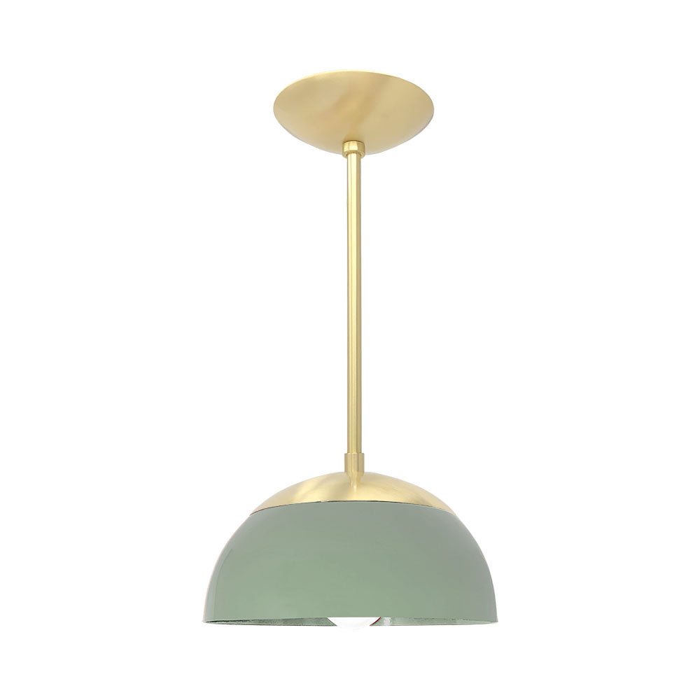 Brass and spa color Cadbury pendant 10" Dutton Brown lighting