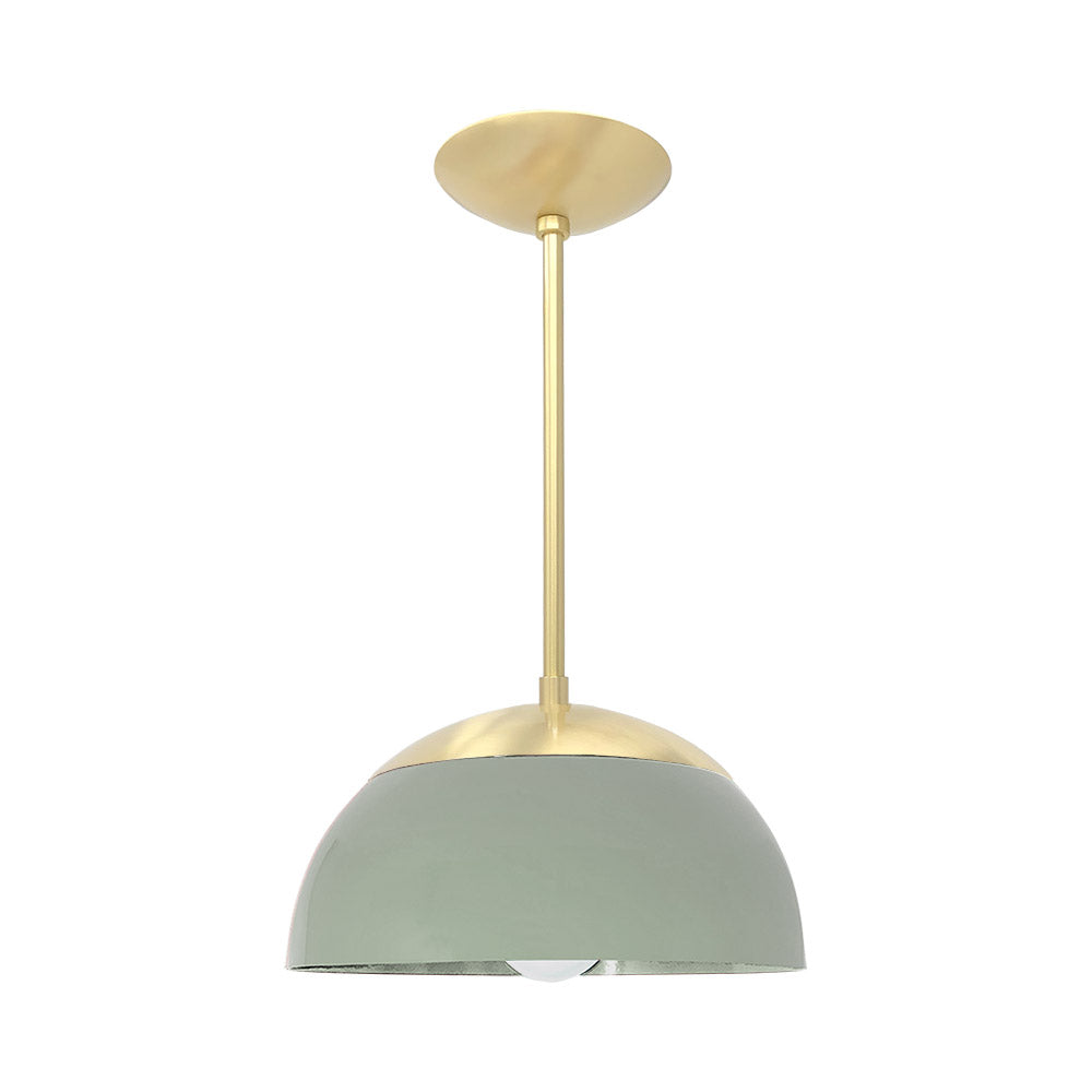 Brass and spa color Cadbury pendant 12" Dutton Brown lighting