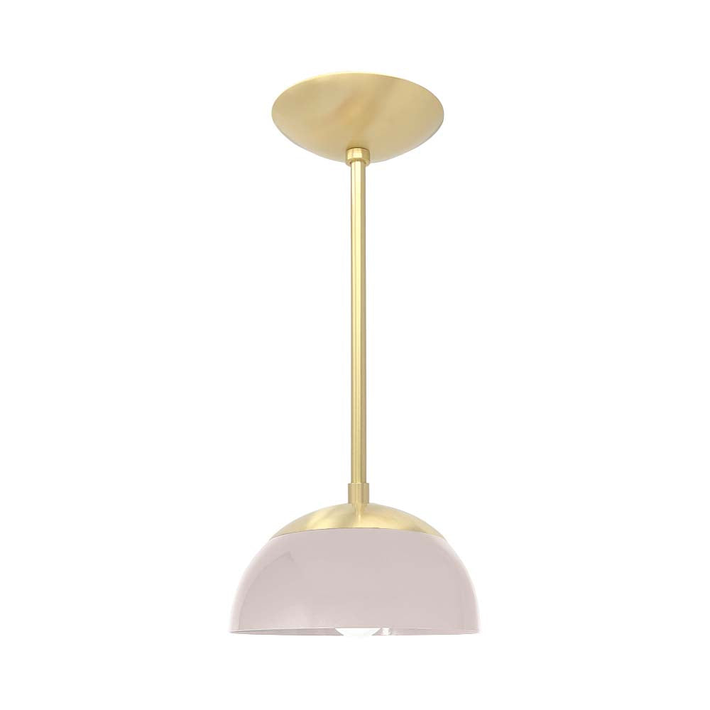 Brass and barely color Cadbury pendant 8" Dutton Brown lighting