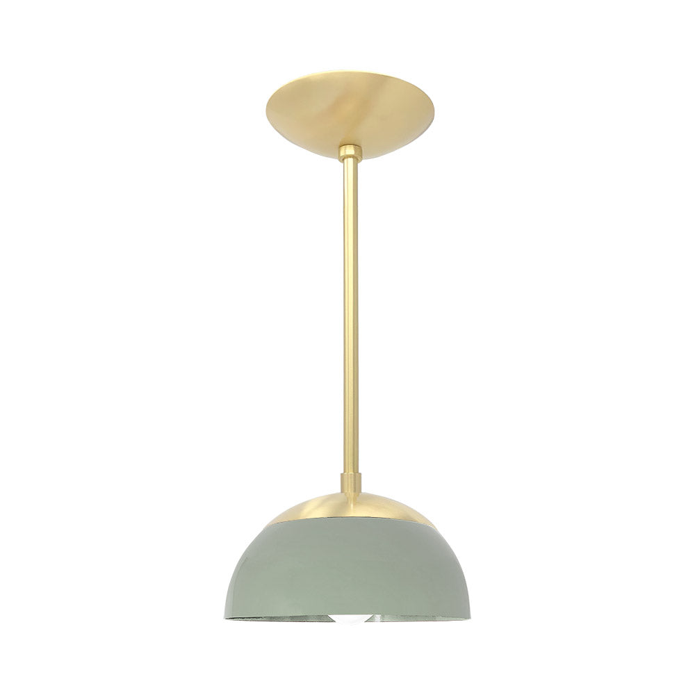 Brass and spa color Cadbury pendant 8" Dutton Brown lighting