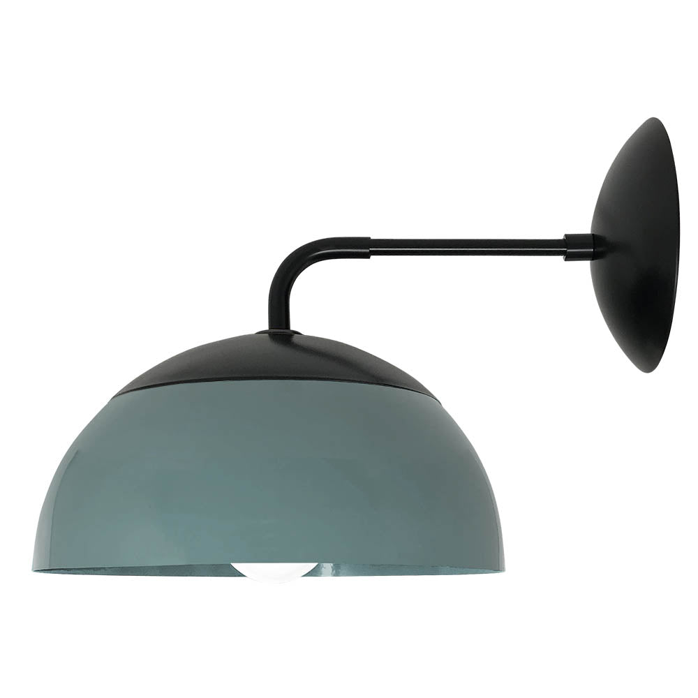 Black and lagoon color Cadbury sconce 8" Dutton Brown lighting